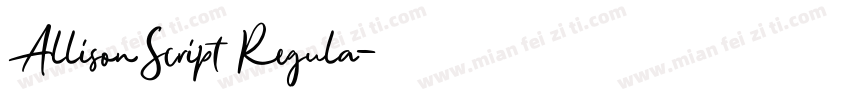 AllisonScript Regula字体转换